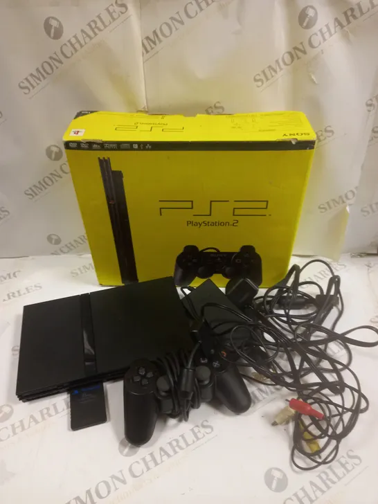 BOXED SONY PLAYSTATION 2 SLIMLINE CONSOLE WITH CONTROLLER & MEMORY CARD  