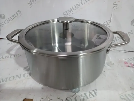 BOXED KITCHENAID MULTI-PLY STAINLESS STEEL 3PLY 24CM CASSEROLE WITH LID