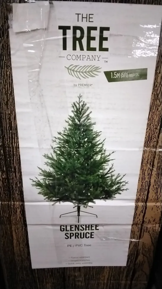 BOXED 5FT GREEN SPRUCE ARTIFICIAL CHRISTMAS TREE