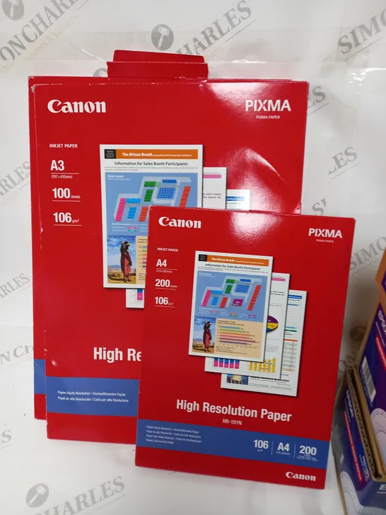 LOT OF 6 PRINTER PAPER ITEMS TO INCLUDE CANON HIGH RESOLUTION AND EPSOM PRESENTATION MATT PAPER