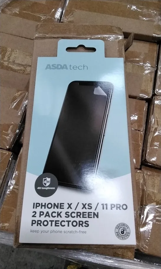 PALLET OF APPROXIMATELY 360 BOXES CONTAINING 6 IPHONE X/ XS/ 11 PRO 2 PACK SCREEN PROTECTORS