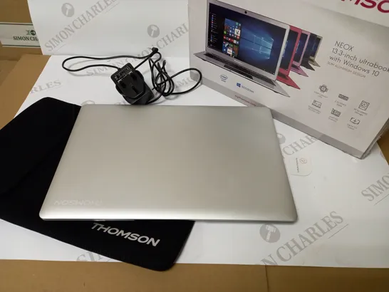 THOMPSON NEOX 13.3" ULTRABOOK WITH WINDOWS AND PROTECTIVE SLEEVE, SILVER 