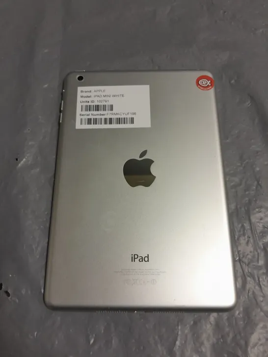 UNBOXED APPLE IPAD MINI IN WHITE - A1432