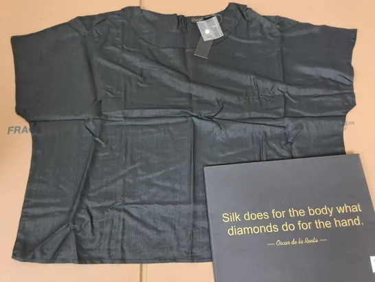 LOT OF 2 BRAND NEW DESTELLO SILK/MODAL TOPS IN BLACK - 18