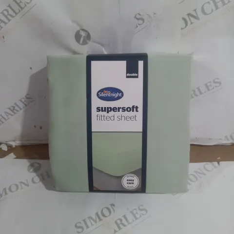 SILENTNIGHT SUPERSOFT FITTED SHEETDOUBLE GREEN