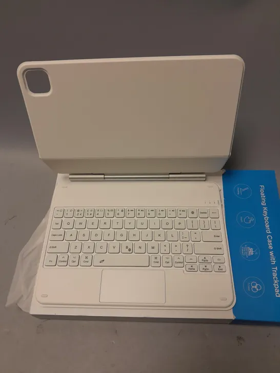 BOXED FLOATING KEYBOARD CASE WITH TRACKPAD