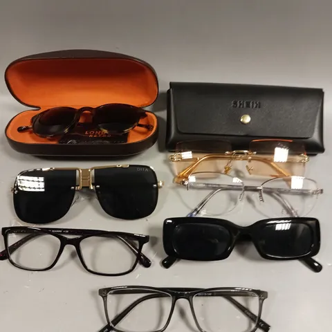 APPROXIMATELY 20 ASSORTED SUNGLASSES/PRESCRIPTION GLASSES IN VARIOUS DESIGNS	
