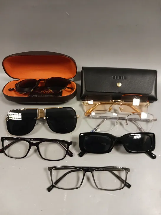 APPROXIMATELY 20 ASSORTED SUNGLASSES/PRESCRIPTION GLASSES IN VARIOUS DESIGNS	