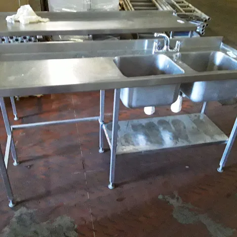 STAINLESS STEEL DOUBLE SINK 