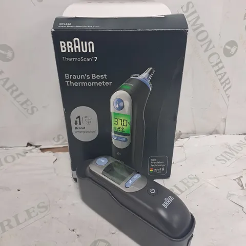 BRAUN THERMOSCAN 7 EAR THERMOMETER WITH AGE PRECISION, BLACK EDITION 