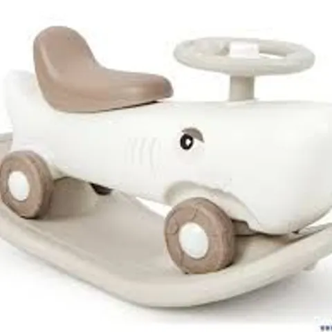 BOXED COSTWAY KIDS WHITE 3 IN 1 CONVERTIBLE ROCKING HORSE