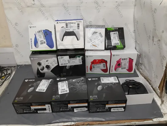 10 ASSORTED GAMING CONTROLLERS TO INCLUDE PLAYSTATION AND XBOX 