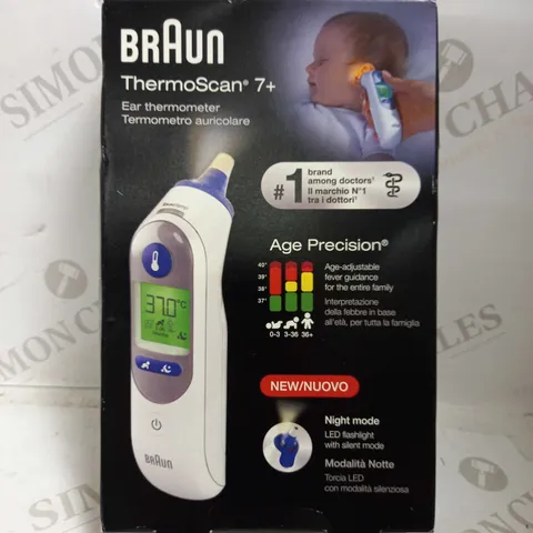 BRAUN THERMOSCAN 7+ EAR THERMOMETER