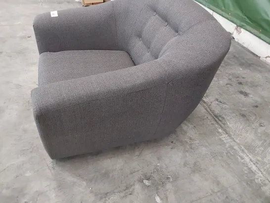 DESIGNER TUB EASY CHAIR GREY FABRIC 