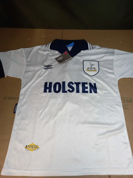 TOTTENHAM HOTSPURS RETRO HOME SHIRT WITH KLINSMANN 18 SIZE M