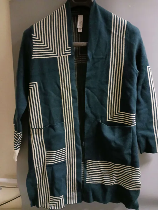 WYNNE COLLECTION WRAP CARDIGAN GREEN SIZE XS