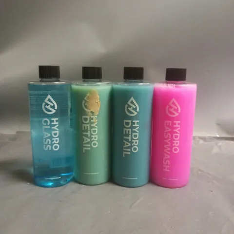 LOT OF 4 CAR DETAILING TO INCLUDE - HYDRO EASYWASH - DETAIL X2 - GLASS / COLLECTION ONLY 