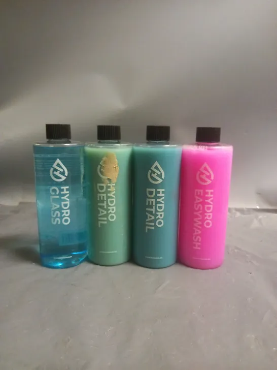 LOT OF 4 CAR DETAILING TO INCLUDE - HYDRO EASYWASH - DETAIL X2 - GLASS / COLLECTION ONLY 