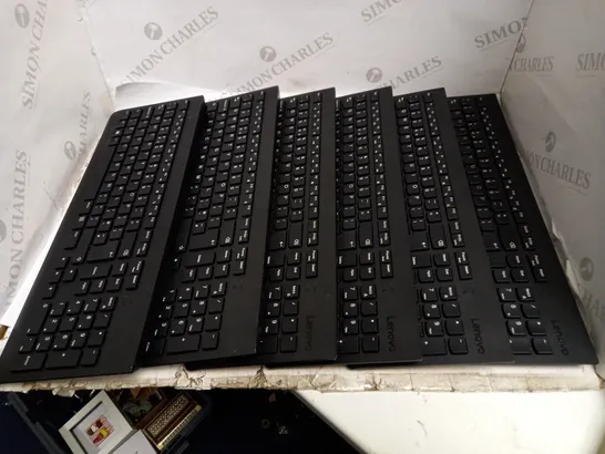 LOT OF 6 LENOVO WIRELESS KEYBOARDS