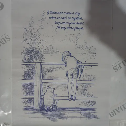 WINNIE THE POOH IF THERE EVER COMES A DAY SKETCH ART PRINT