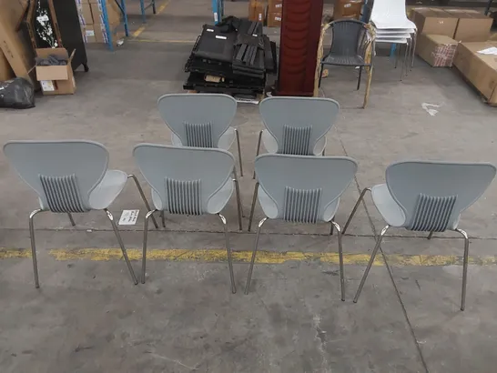 SET OF 6X METAL/PLASTIC CHAIRS (6 ITEMS)