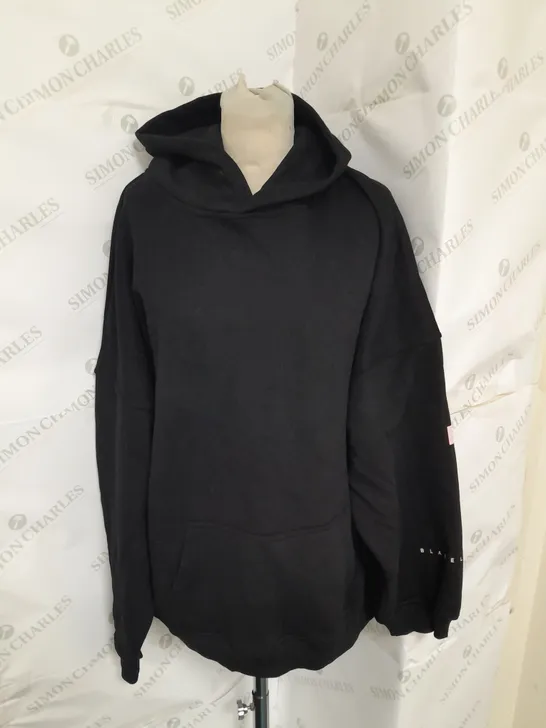 BLAKELY HOODIE IN BLACK AND PINK SIZE L