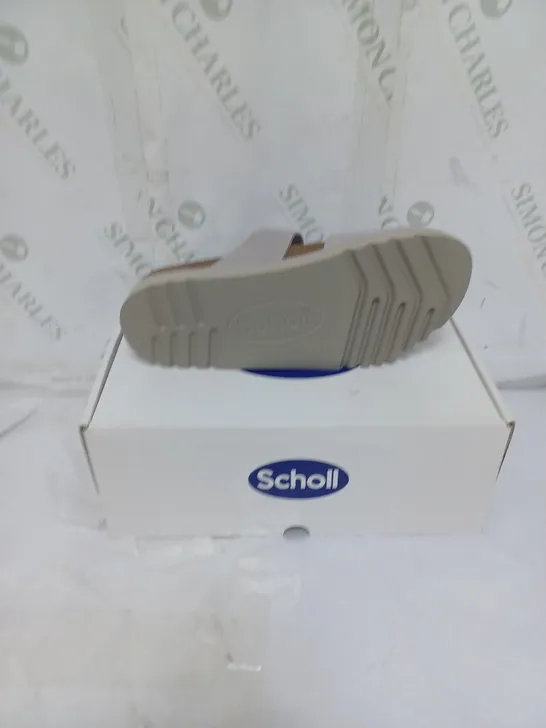 BOXED SCHOLL SOFTSTEP LADIES SANDALS BUCKLE FASTENING SIZE 6 GREY