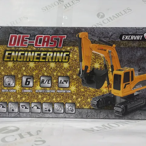 ECAVATOR DIE-CAST ENGINEERING 1:24 SCALE MODEL