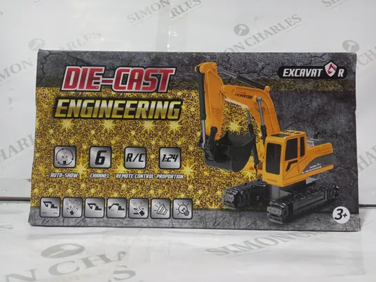 ECAVATOR DIE-CAST ENGINEERING 1:24 SCALE MODEL