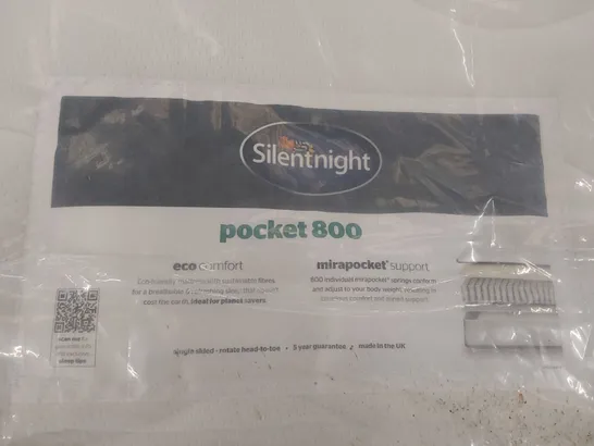 BAGGED SILENTNIGHT POCKET 800 ECO COMFORT 4' SMALL DOUBLE MATTRESS 