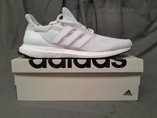 BOXED PAIR OF ADIDAS ULTRABOOST 1.0 SHOES IN WHITE UK SIZE 14.5