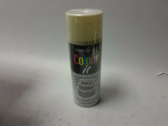 12 PAINTFACTORY COLOUR IT QUICK DRYING PAINT LIGHT GREY - COLLECTION ONLY