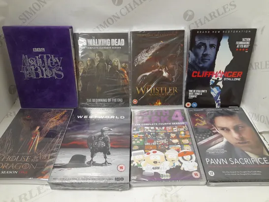 LOT OF APPROX 8 ASSORTED DVD'S TO INCLUDE THE WALKING DEAD, WESTWORLD SEASON TWO, CLIFFHANGER, ETC