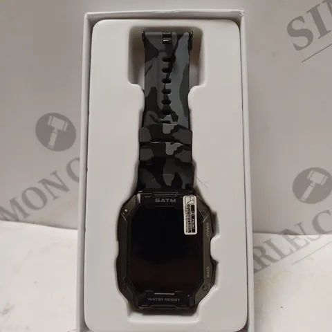 BOXED UNBRANDED SATM WATER RESIST BLACK CAMO DIGITAL WATCH