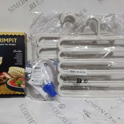 BOX OF APPROXIMATELY 20 ASSORTED ITEMS TO INCLUDE CRIMPIT TOOL, SIDESTREAM KIT, LAUNDRY BASKET ETC