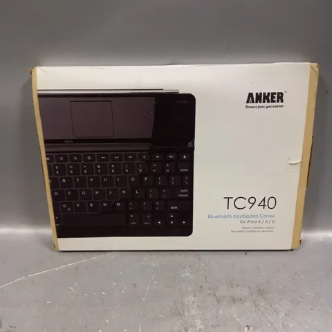 BOXED ANKER TC940 BLUETOOTH KEYBOARD COVER FOR IPAD 2/3/4