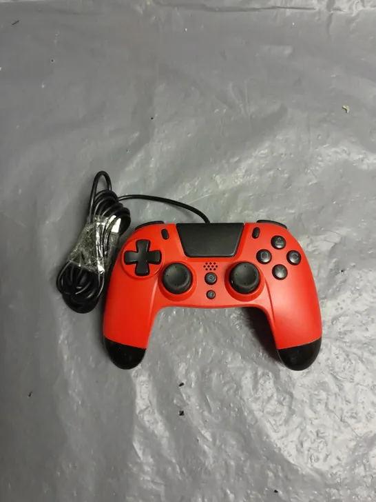 GIOTECH WIRED GAMING CONTROLLER FOR PS4 IN RED/BLACK