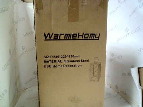BOXED STAINLESS STEEL LANTERN 