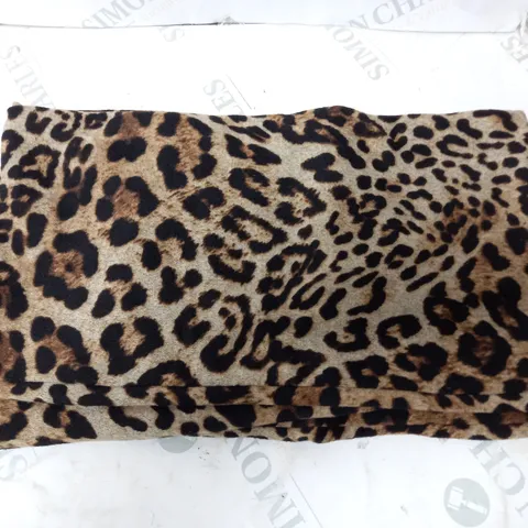 KIM & CO. LEOPARD PRINT CHIFFON SCARF