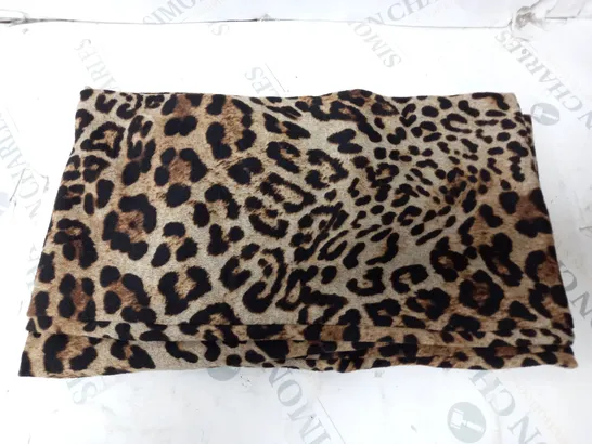 KIM & CO. LEOPARD PRINT CHIFFON SCARF