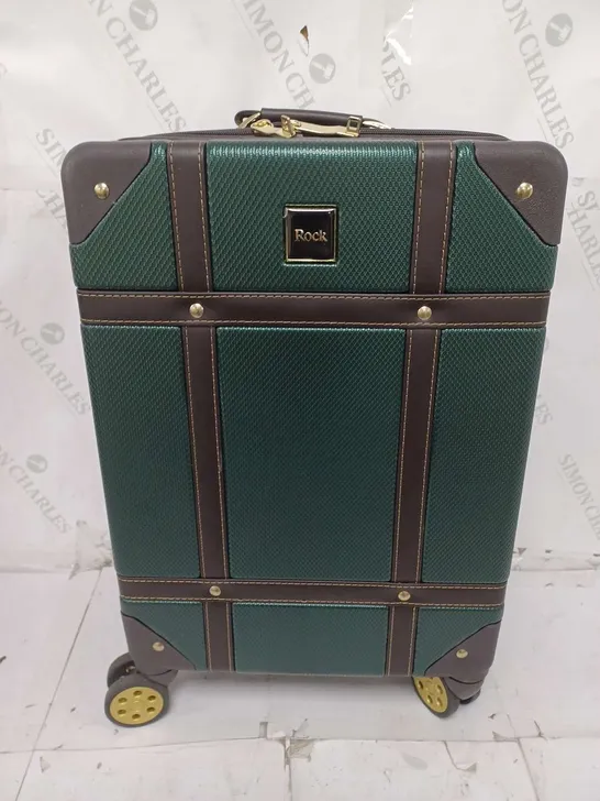 VINTAGE 8 WHEEL RETRO STYLE HARDSHELL SUITCASE RRP £104.99