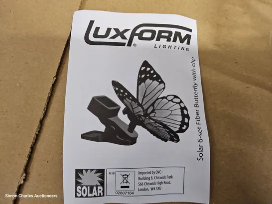 LUXFORM SOLAR 6-SET FIBER BUTTERFLY WITH CLIP 