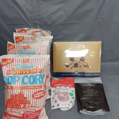 LOT OF 7 CONFECTIONARY ITEMS TO INCLUDE LINDT CHOCOLATES AND CANDY KITTENS