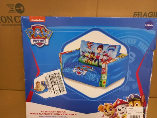 PAW PATROL FLIP OUT SOFA WITH PAW PATROL CHASE MAGIC NIGHTLIGHT RRP £32.99