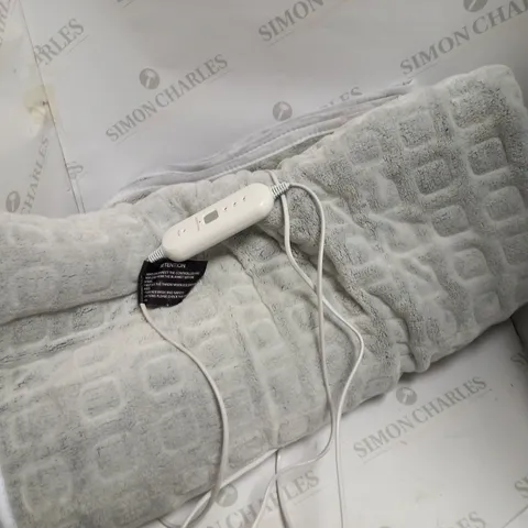 ONLINE HOME SHOP GREY QUILTED HEATED THROW