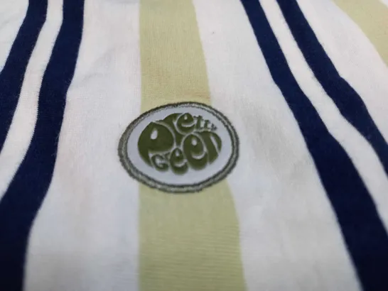 PRETTY GREEN CAPELLA VERTICAL STRIPE T-SHIRT IN STONE - XXL