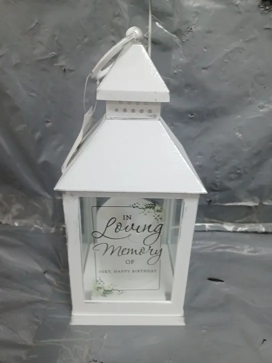 PERSONALISED IN LOVING MEMORY LANTERN RRP £14.99