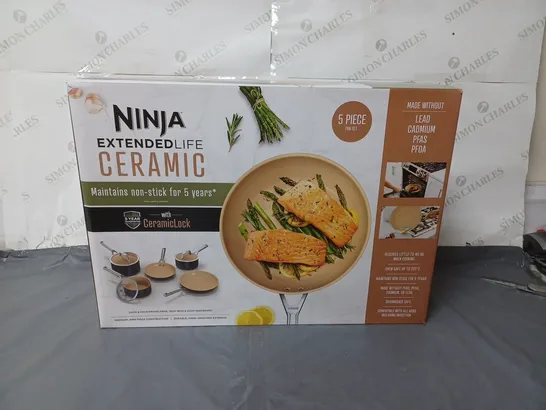 NINJA EXTENDED LIFE CERAMIC 5 PIECE COOKWARE SET CW95000UK