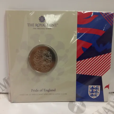 THE ROYAL MINT PRIDE OF ENGLAND 2023 £5 UNCIRCULATED COIN