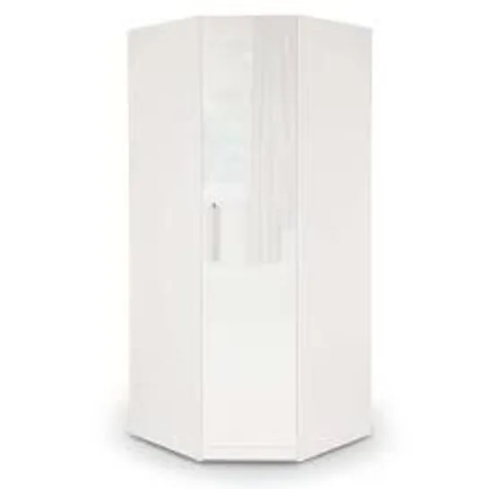 BOXED GRADE 1 CAMBERLEY CORNER WARDROBE IN WHITE - (BOX 1 OF 2 ONLY)